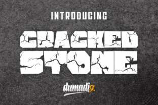 Cracked Stone: A Bold Display Font for Crafters and Designers