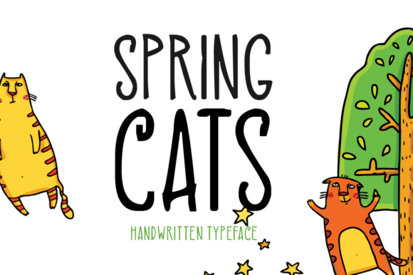 Spring Cats: A Playful Font for Digital Design